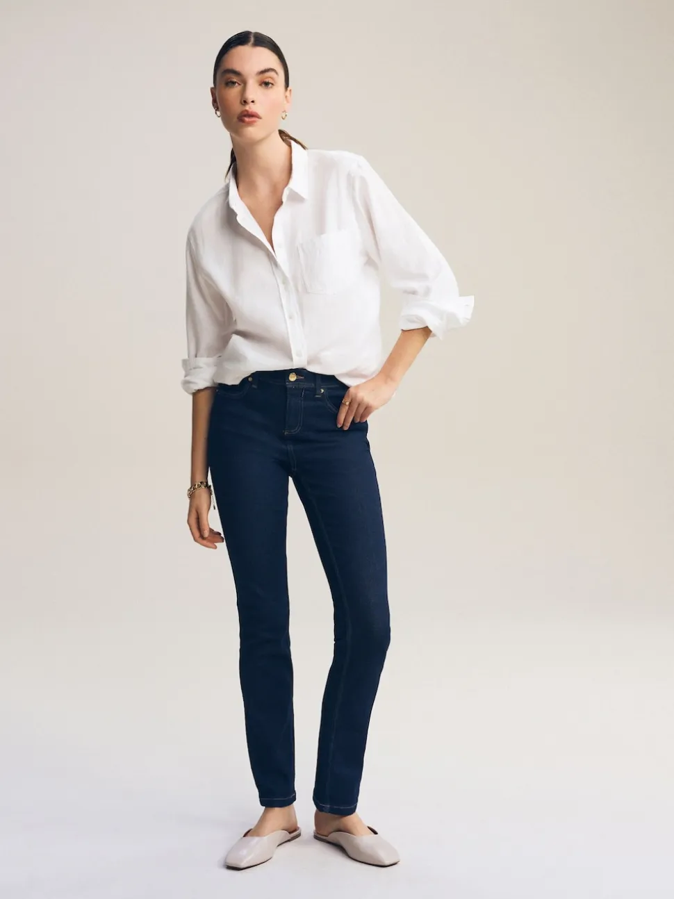 Délavage bleu - Jean slim super doux