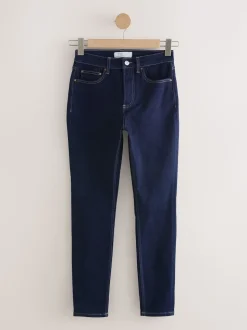 Délavage bleu - Jeans skinny extensible taille milieu