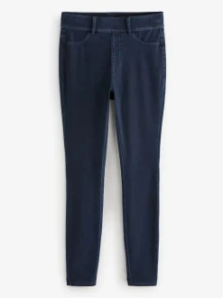 Délavage bleu - Leggings longs en denim de jersey