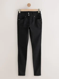 Délavage noir - Jean skinny coupe slim à effet rehausseur