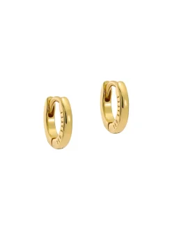 Dorée - Ted Baker - Boucles d'oreilles avec logo Tone Crisete