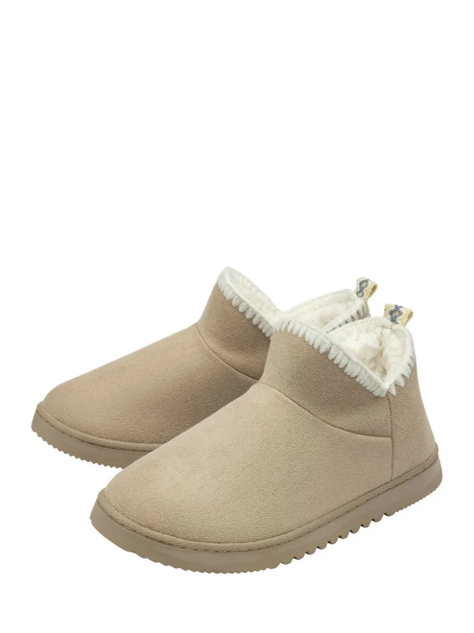 Dunlop Chaussons bottines en faux daim Whipstitch