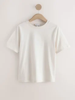 Ecru/Marine - Lot de 2 t-shirts Supima à manches courtes