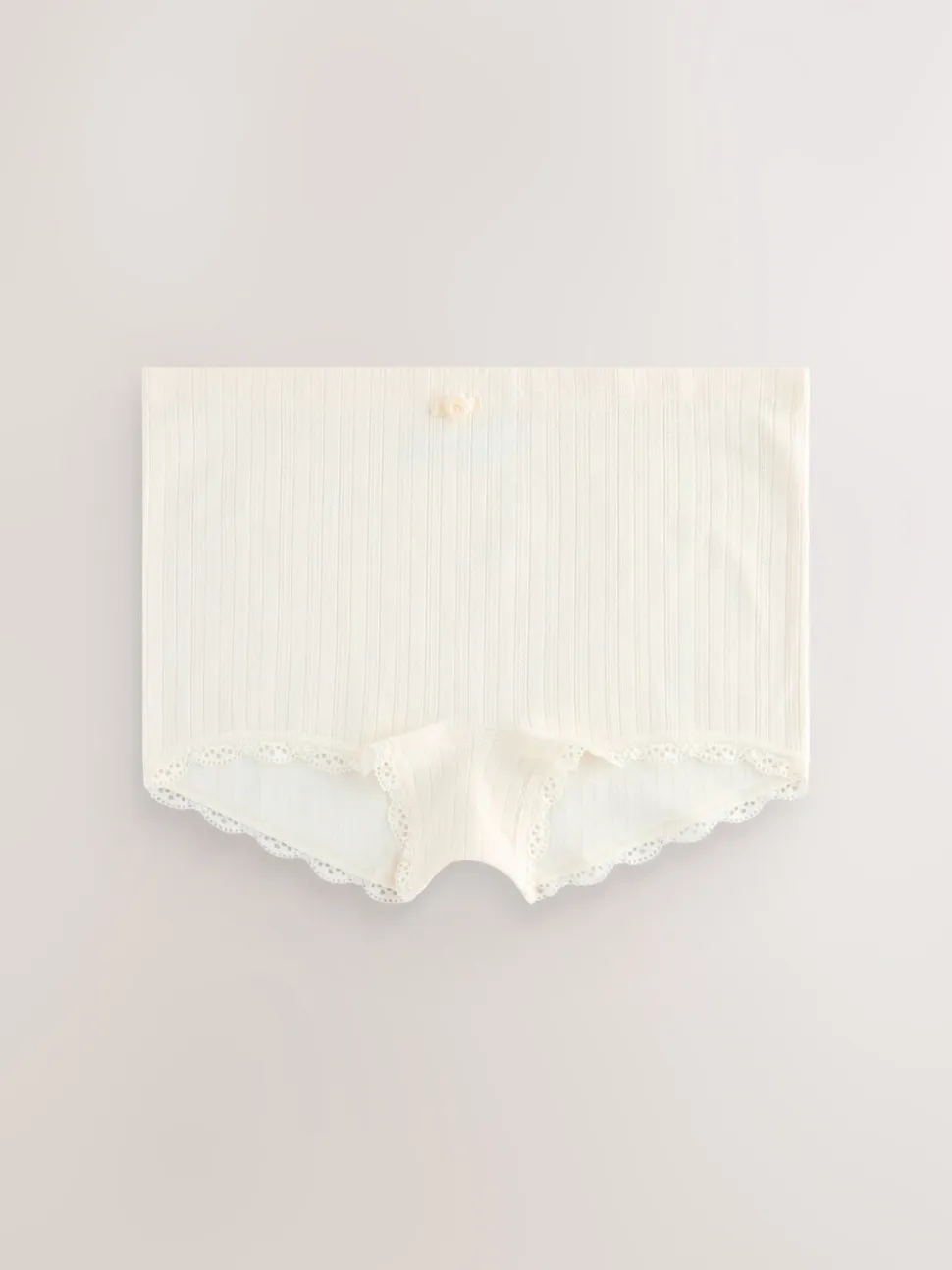Ecru/Rose - Lot de 3 culottes sans coutures en pointelle