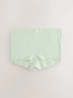 Ecru/Rose - Lot de 3 culottes sans coutures en pointelle