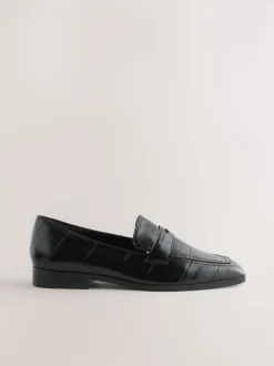 Effet Croc noir - Mocassins Forever Comfort® à bout carré