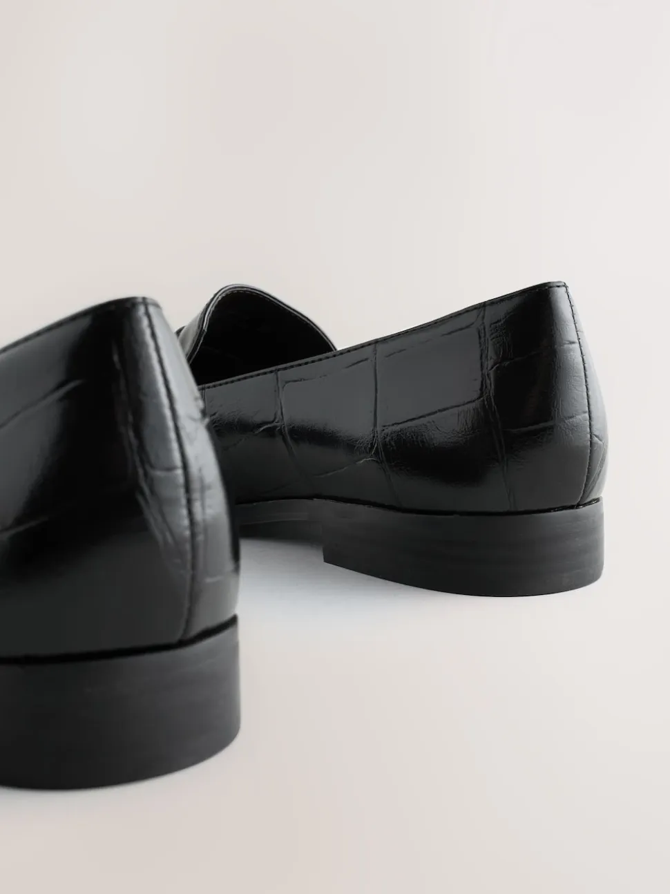Effet Croc noir - Mocassins Forever Comfort® à bout carré