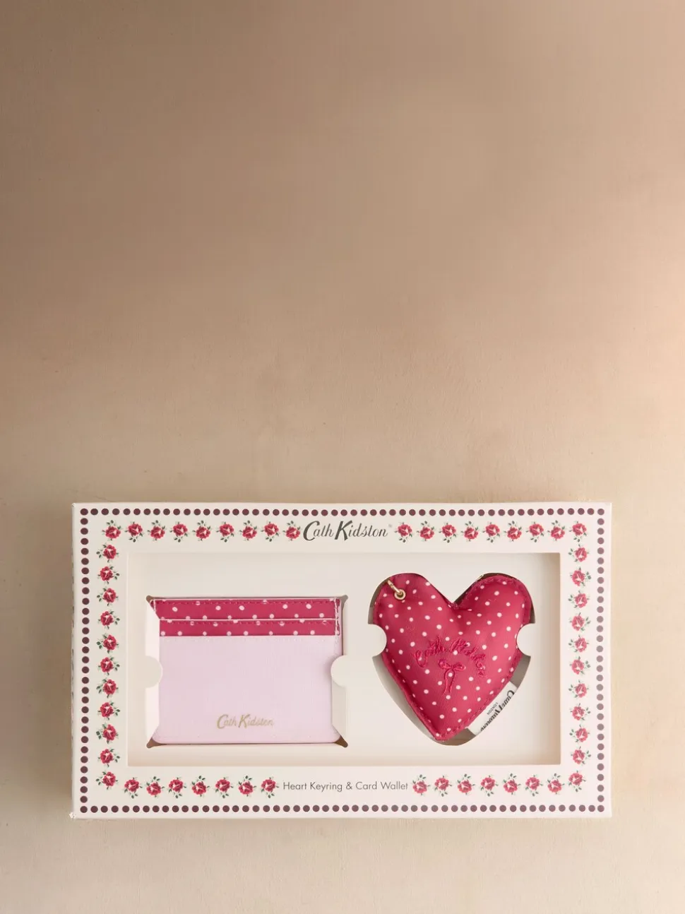 Ensemble cadeau Cath Kidston porte-monnaie et porte-clés