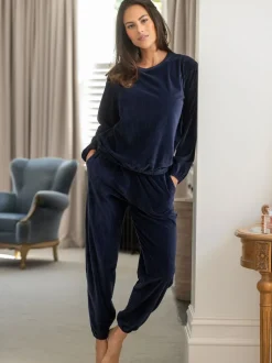 Ensemble de pyjama lounge en polaire côtelée confortable Pour Moi