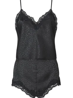 Ensemble pyjama court Ann Summers Signature en satin imprimé animal