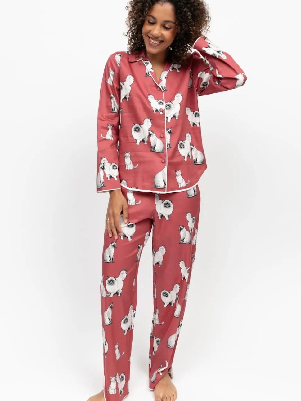 Ensemble pyjama Cyberjammies imprimé chat à manches longues