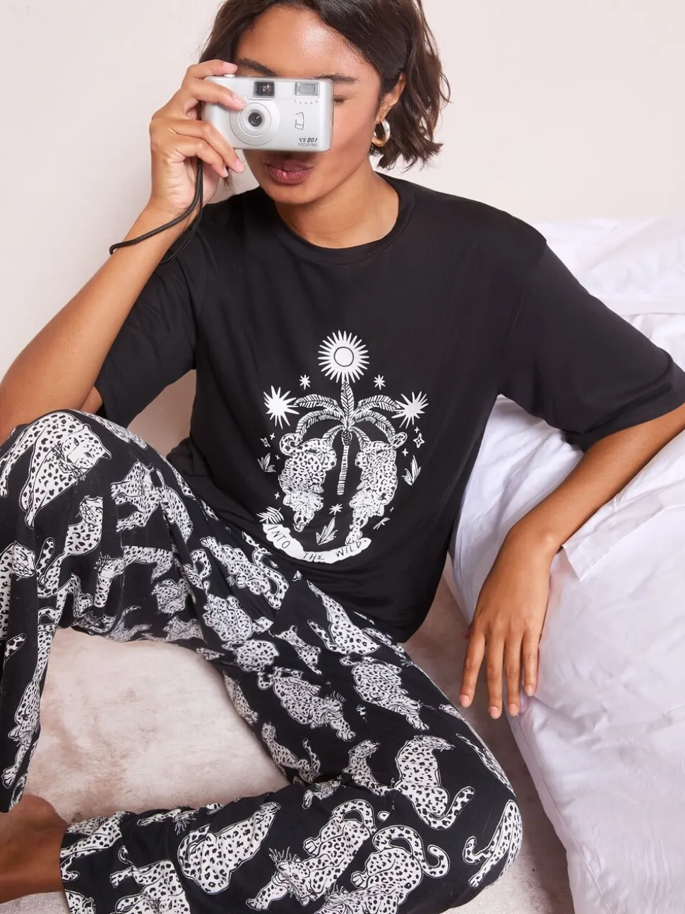 Ensemble pyjama Friends Like These imprimé léopard