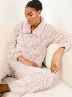 Ensemble pyjama Lipsy confortable à demi-fermeture éclair