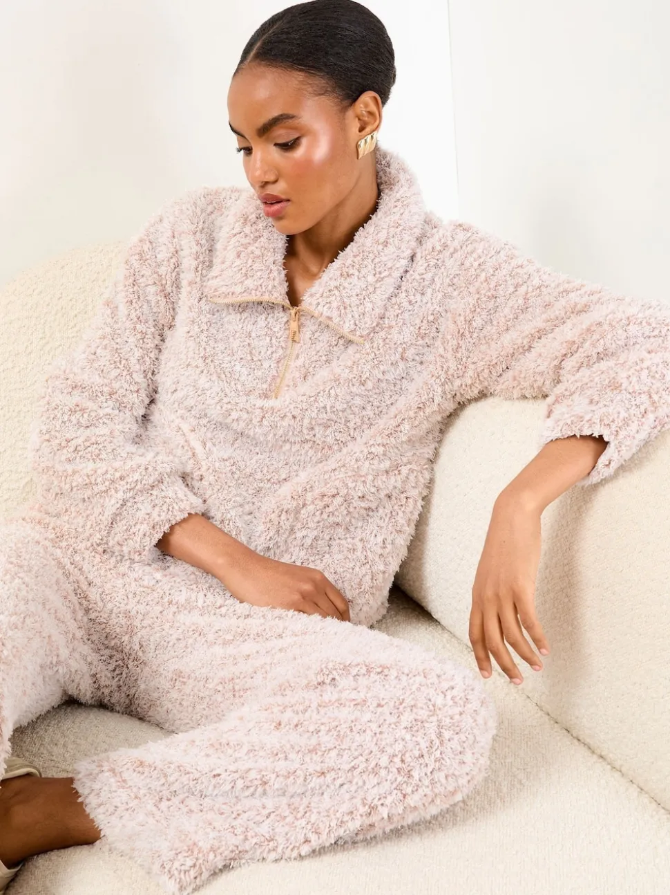 Ensemble pyjama Lipsy confortable à demi-fermeture éclair