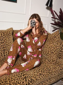 Ensemble pyjama Urban Threads Urban Threads Cowboy Santa marron