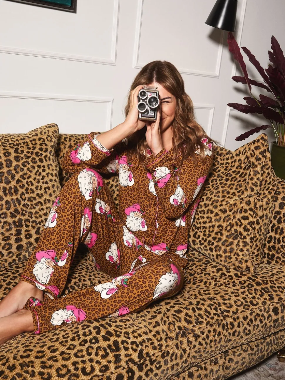 Ensemble pyjama Urban Threads Urban Threads Cowboy Santa marron