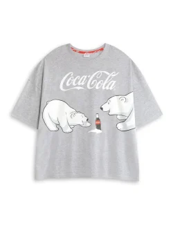 Ensemble pyjama Vanilla Underground Coca Cola à logo, manches courtes et jambes longues
