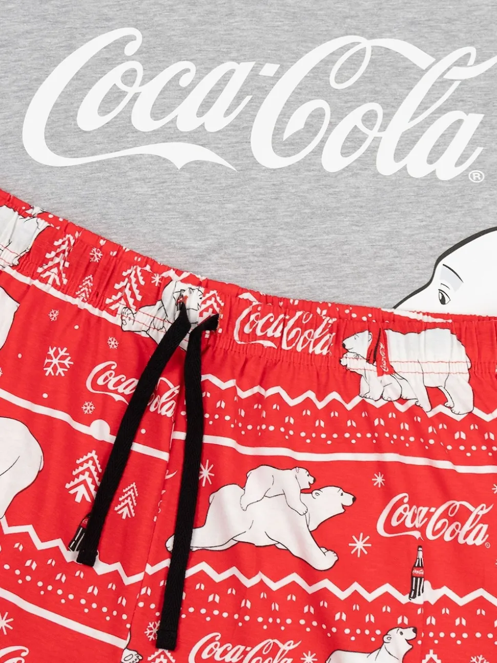 Ensemble pyjama Vanilla Underground Coca Cola à logo, manches courtes et jambes longues