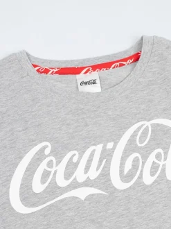 Ensemble pyjama Vanilla Underground Coca Cola à logo, manches courtes et jambes longues