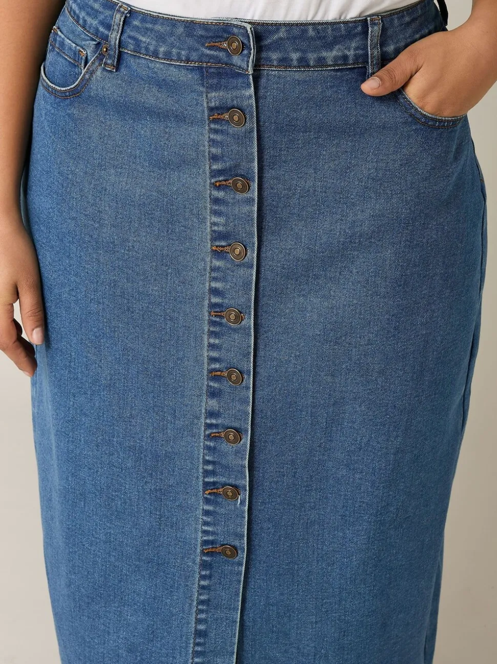 Evans boutonné Denim Jupes