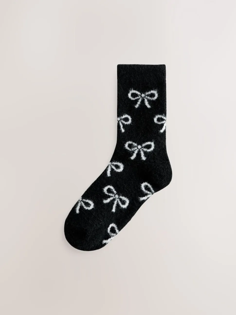 Fairisle à nœud noir - Lot de 2 paires de chaussettes douillettes super poilues