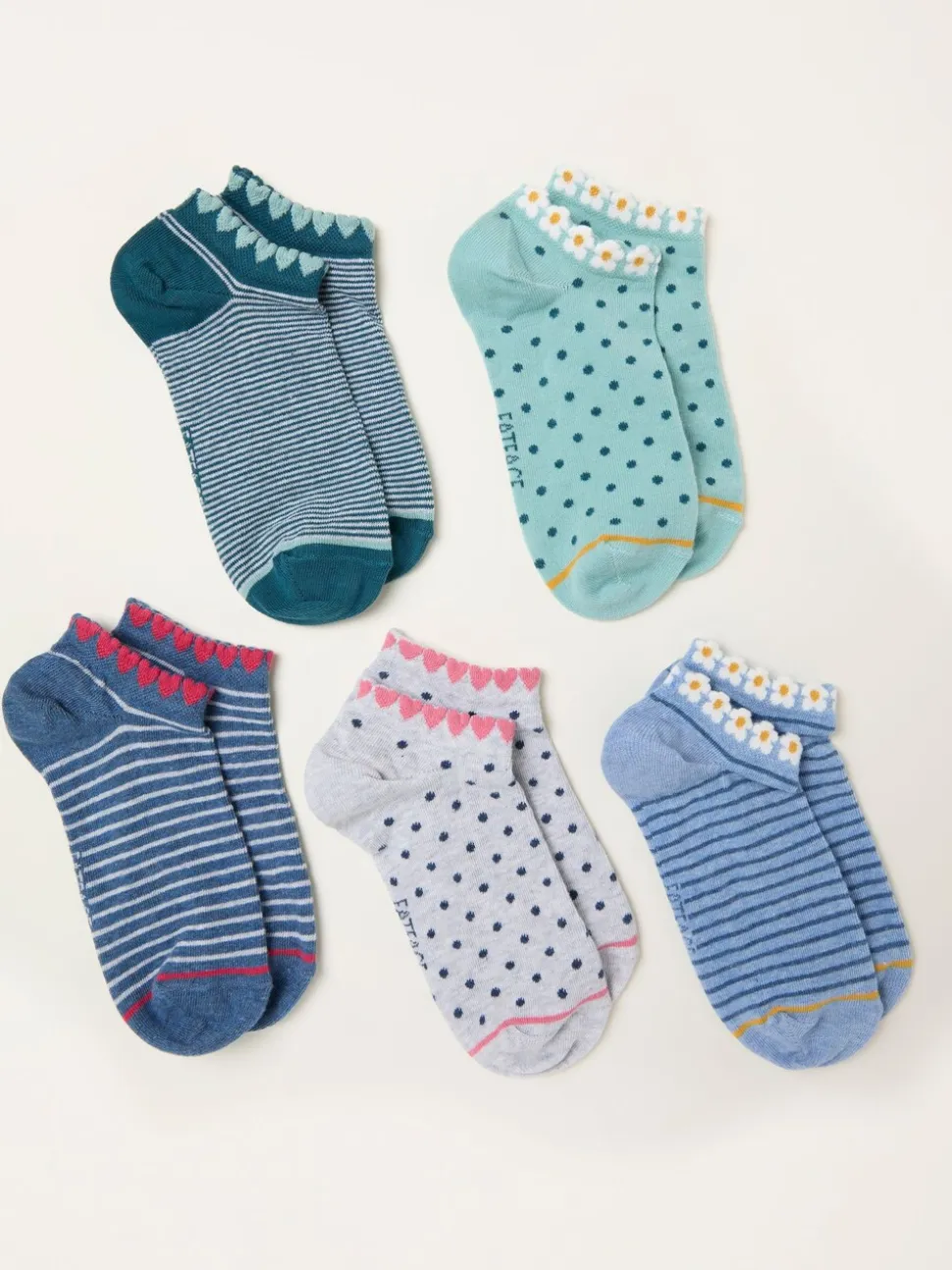 FatFace 5 paires de chaussettes de sport