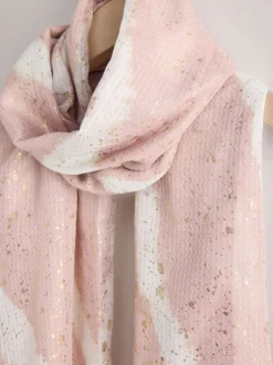 Feuille de marbre rose - Écharpe légère