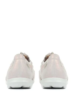 Fleuri - Chaussures Pavers en cuir décontractées coupe large pour femme