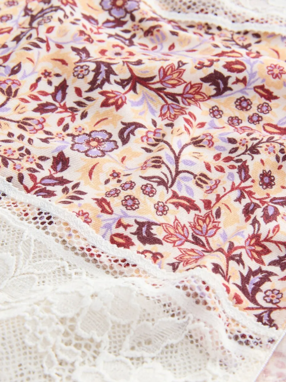 Fleuri - Lot de 3 culottes en modal et dentelle