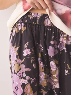 Floral pourpre - Pyjama à manches courtes