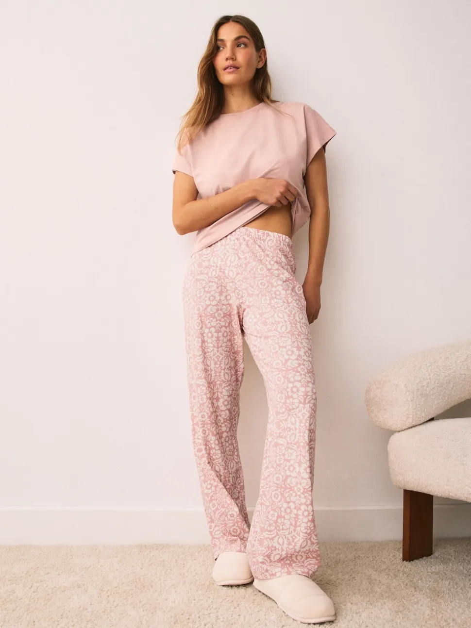 Floral rose - Pyjama à manches courtes
