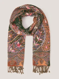 Foulard Monsoon Anne brodé à motif paisley