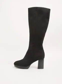 Friends Like These Bottes longues en faux daim à talon bloc et plateforme