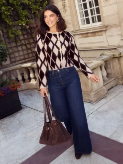 Friends Like These Cardigan Argyle brossé X Lucy Mecklenborgh