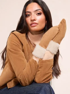 Friends Like These Mitaines et Gants douillets en Faux daim et fourrure