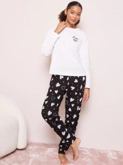 Friends Like These Pyjama à manches longues Cœur Bonne Nuit