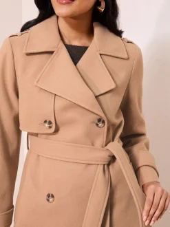 Friends Like These trench douillet mi-long ceinturé