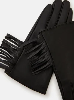 Gants Accessorize en cuir à franges