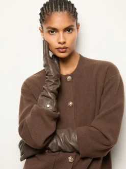 Gants longs en cuir Reiss Iris