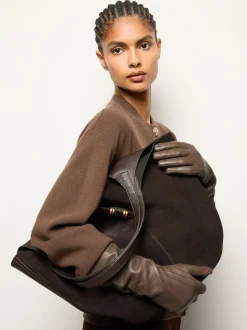 Gants longs en cuir Reiss Iris