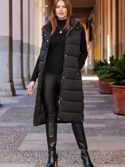 Gilet à À capuche matelassé Sosandar avec poches