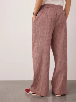 Gingham rouge - Pantalons de maternité à jambes larges