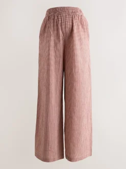 Gingham rouge - Pantalons de maternité à jambes larges