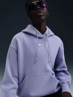 Glace lilas - Nike Sweat à capuche oversize Mini Sportswear Phoenix en polaire à enfiler