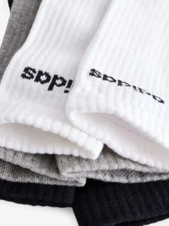 Gris - Adidas Linear Crew Cushioned Socks 3 Pack
