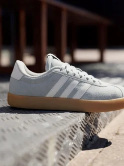 Gris - Adidas VL Court 3.0 Formateurs