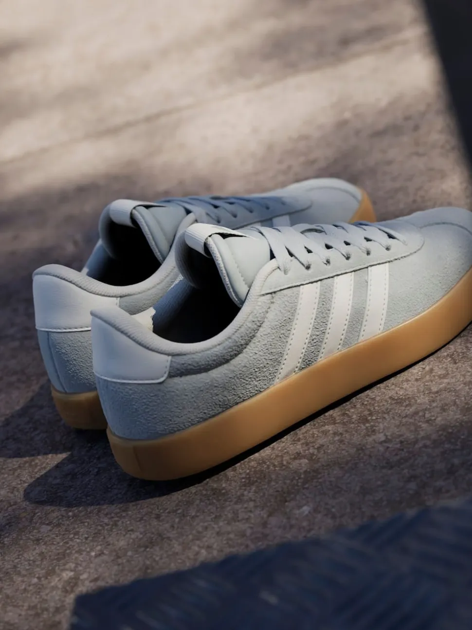 Gris - Adidas VL Court 3.0 Formateurs