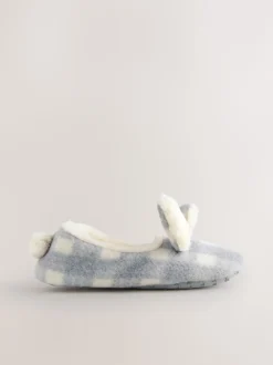 Gris À carreaux Lapin - Chaussons de ballet