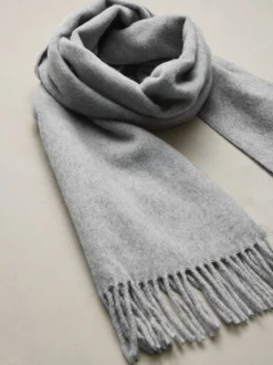 Gris - Écharpe N. Premium Made in Italy à poids moyen