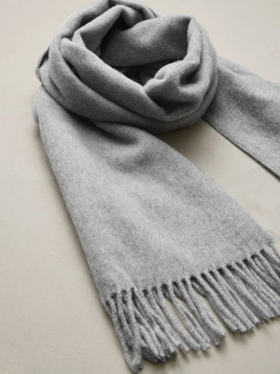 Gris - Écharpe N. Premium Made in Italy à poids moyen